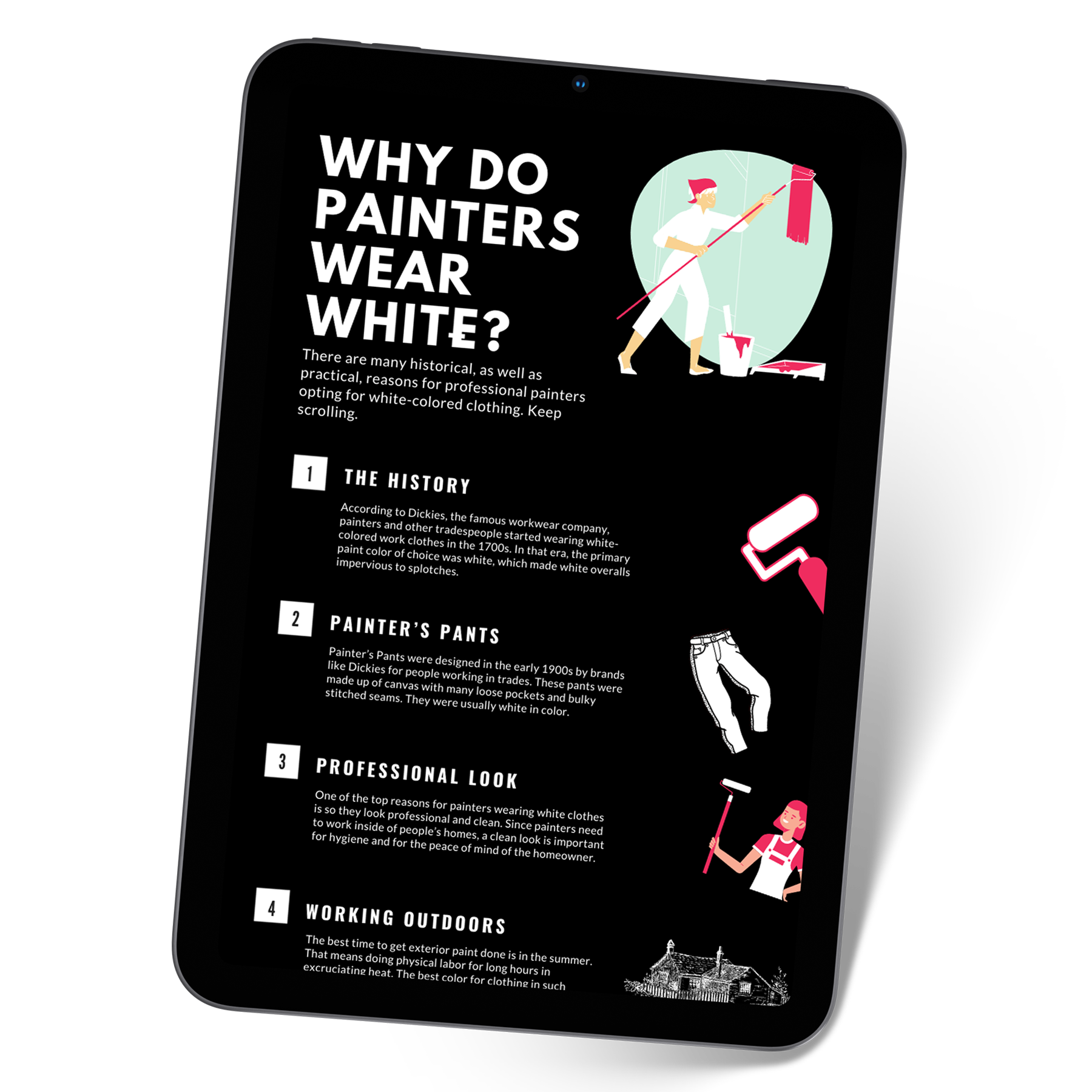 Why painters wear white Infographic Thumbnail