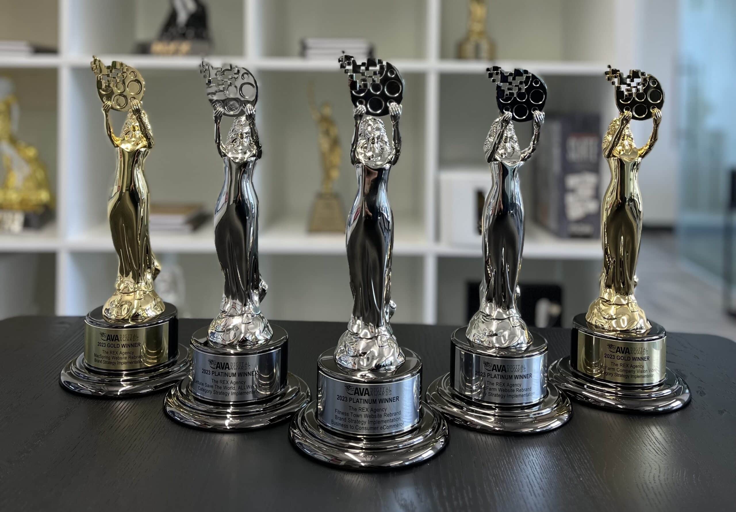 The REX Agency | Celebrating Success: The REX Agency Wins Big At International Marketing Awards - REX Awards Haul Close Up